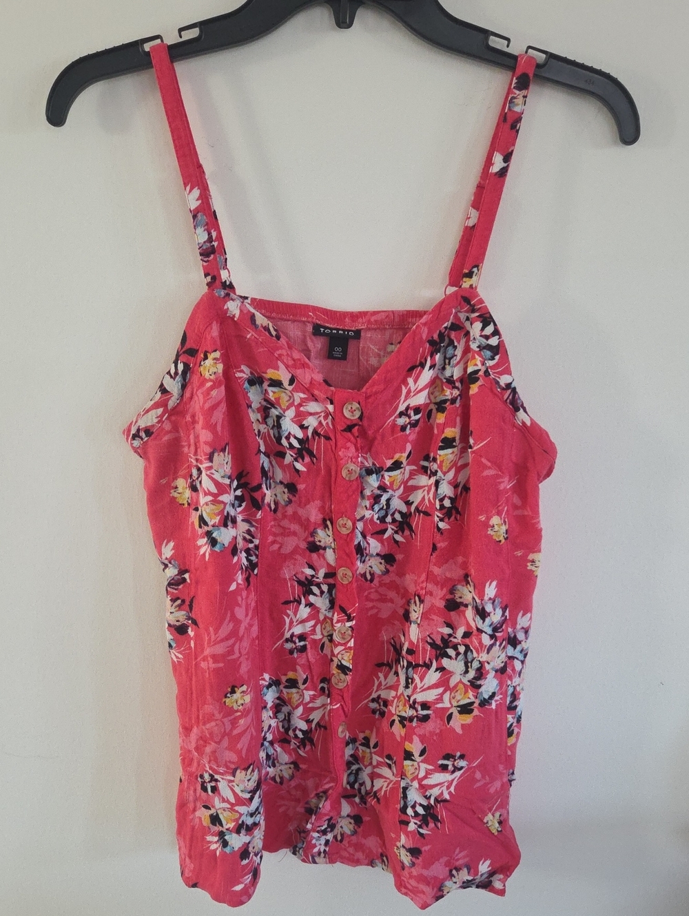 torrid Pink Floral Button-Front Camisole